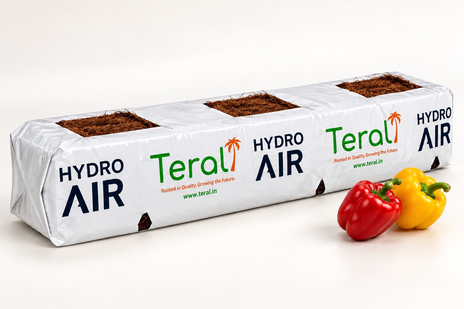 Capsicum Teral bag with illustrative openings